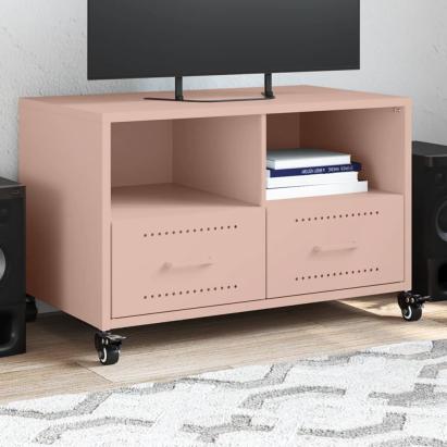 Dulap TV, roz, 68x39x43,5 cm, oțel laminat la rece GartenMobel Dekor