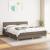Pat continental cu saltea, gri taupe, 180x200 cm, textil GartenMobel Dekor
