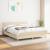 Pat box spring cu saltea, crem, 160x200 cm, material textil GartenMobel Dekor