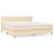 Pat box spring cu saltea, crem, 160x200 cm, material textil GartenMobel Dekor