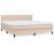 Pat box spring cu saltea, cappuccino, 180x200cm piele ecologică GartenMobel Dekor