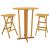 Set mobilier de bar pliabil, 3 piese, lemn masiv de tec GartenMobel Dekor
