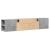 Comodă TV de perete cu lumini LED, gri beton, 180x31x39,5 cm GartenMobel Dekor