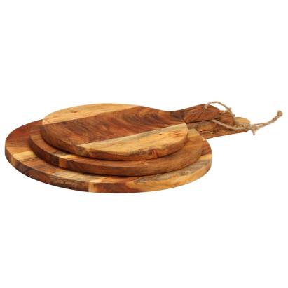 Tocătoare, 3 buc., lemn masiv de acacia GartenMobel Dekor