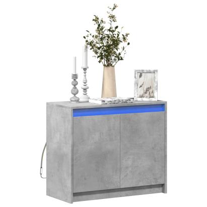 Dulap cu LED, gri beton, 72x34x61 cm, lemn prelucrat GartenMobel Dekor