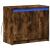 Dulap cu LED, stejar fumuriu, 72x34x61 cm, lemn prelucrat GartenMobel Dekor