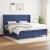Pat box spring cu saltea, albastru, 200x200 cm, textil GartenMobel Dekor