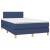 Pat box spring cu saltea, albastru, 120x200 cm, textil GartenMobel Dekor