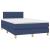Pat box spring cu saltea, albastru, 120x200 cm, textil GartenMobel Dekor