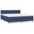 Pat box spring cu saltea, albastru, 180x200 cm, material textil GartenMobel Dekor