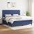 Pat box spring cu saltea, albastru, 200x200 cm, textil GartenMobel Dekor