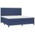 Pat box spring cu saltea, albastru, 200x200 cm, textil GartenMobel Dekor