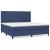 Pat box spring cu saltea, albastru, 200x200 cm, textil GartenMobel Dekor