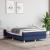 Pat box spring cu saltea, albastru, 120x200 cm, textil GartenMobel Dekor