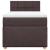 Pat box spring cu saltea, maro închis, 90x200 cm, textil GartenMobel Dekor