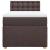 Pat box spring cu saltea, maro închis, 90x200 cm, textil GartenMobel Dekor