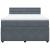 Pat box spring cu saltea, gri închis, 140x200 cm, catifea GartenMobel Dekor