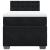 Pat box spring cu saltea, negru, 90x200 cm, catifea GartenMobel Dekor