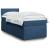 Pat box spring cu saltea, albastru, 90x200 cm, textil GartenMobel Dekor