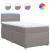 Pat box spring cu saltea, gri taupe, 90x200 cm, textil GartenMobel Dekor