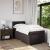Pat box spring cu saltea, maro închis, 90x200 cm, textil GartenMobel Dekor