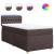 Pat box spring cu saltea, maro închis, 90x200 cm, textil GartenMobel Dekor