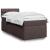Pat box spring cu saltea, maro închis, 90x200 cm, textil GartenMobel Dekor