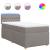 Pat box spring cu saltea, gri taupe, 90x200 cm, textil GartenMobel Dekor