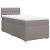 Pat box spring cu saltea, gri taupe, 90x200 cm, textil GartenMobel Dekor