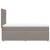 Pat box spring cu saltea, gri taupe, 90x200 cm, textil GartenMobel Dekor