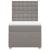 Pat box spring cu saltea, gri taupe, 90x200 cm, textil GartenMobel Dekor