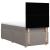 Pat box spring cu saltea, gri taupe, 90x200 cm, textil GartenMobel Dekor
