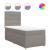 Pat box spring cu saltea, gri taupe, 90x200 cm, textil GartenMobel Dekor