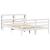 Cadru de pat fără saltea, alb, 140x200 cm, lemn masiv pin GartenMobel Dekor