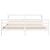 Cadru de pat fără saltea, alb, 200x200 cm, lemn masiv pin GartenMobel Dekor