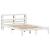 Cadru de pat cu tăblie, alb, 150x200 cm lemn masiv pin GartenMobel Dekor
