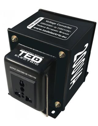 Transformator 230-220V la 110-115V 200VA/200W reversibil TED110REV-200VA / TED003652 SafetyGuard Surveillance