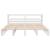 Cadru de pat fără saltea, alb, 200x200 cm, lemn masiv pin GartenMobel Dekor