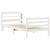 Cadru de pat cu tăblie, alb, 100x200 cm, lemn masiv pin GartenMobel Dekor