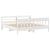 Cadru de pat fără saltea, alb, 200x200 cm, lemn masiv pin GartenMobel Dekor