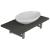 Set mobilier de baie, 2 piese, gri, ceramică GartenMobel Dekor