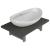 Set mobilier de baie, 2 piese, gri, ceramică GartenMobel Dekor