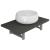 Set mobilier de baie, 2 piese, gri, ceramică GartenMobel Dekor