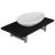Set mobilier de baie, 2 piese, negru, ceramică GartenMobel Dekor