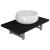 Set mobilier de baie, 2 piese, negru, ceramică GartenMobel Dekor