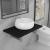 Set mobilier de baie, 2 piese, negru, ceramică GartenMobel Dekor