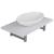 Set mobilier de baie, 2 piese, alb, ceramică GartenMobel Dekor