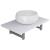 Set mobilier de baie, 2 piese, alb, ceramică GartenMobel Dekor
