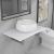 Set mobilier de baie, 2 piese, alb, ceramică GartenMobel Dekor