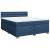 Pat box spring cu saltea, albastru, 180x200 cm, material textil GartenMobel Dekor